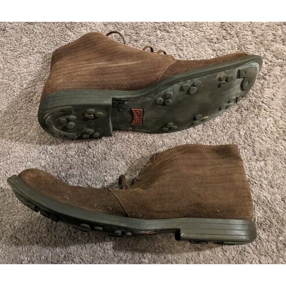 Camper Waxed Suede Brown Chukka Ankle Boots Brown EU 43 / USA 10 - Picture 3 of 8
